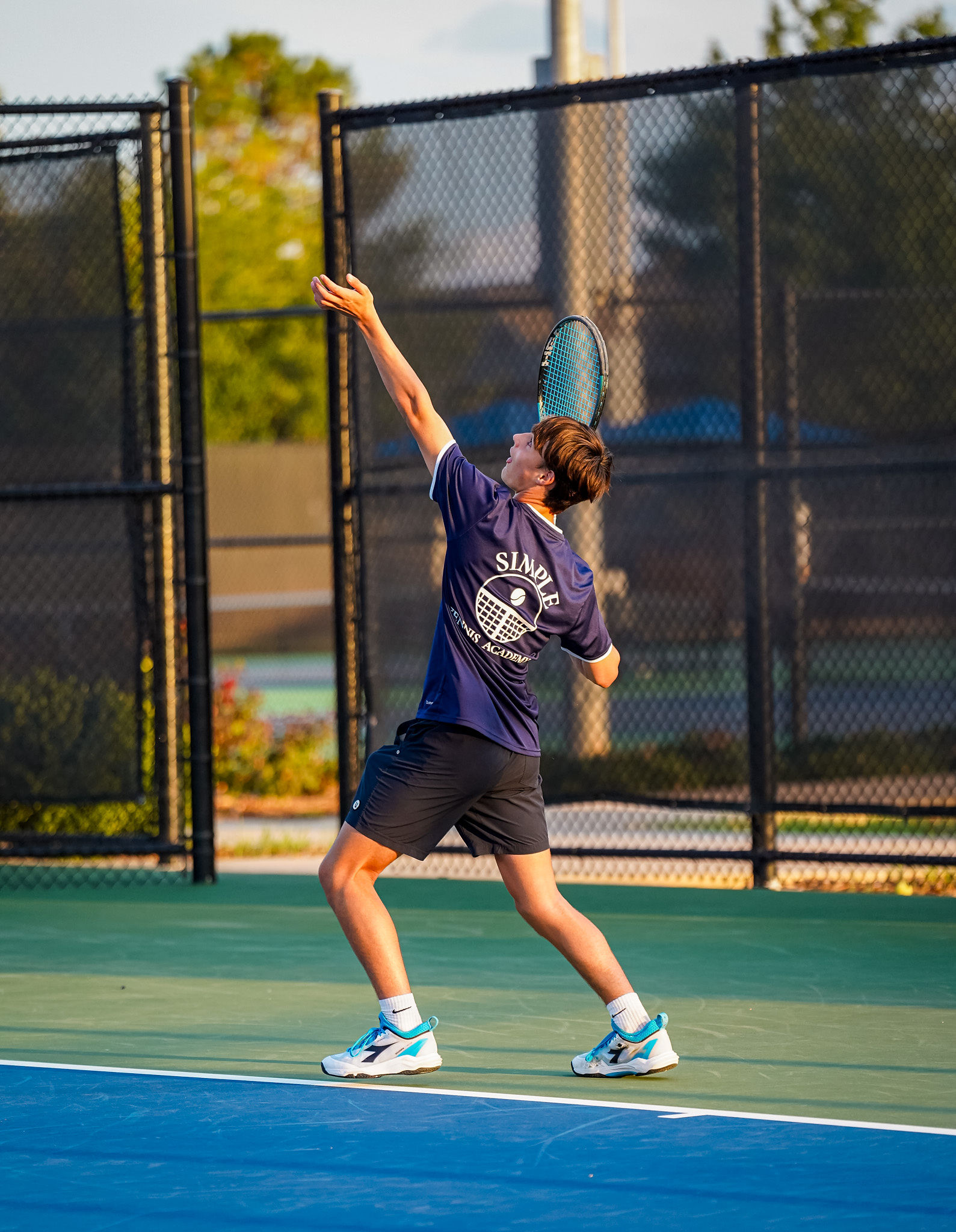 SIMPLE Tennis Academy athlete training on court